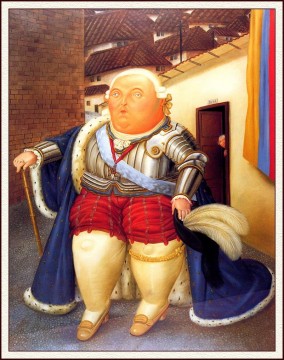 Artworks by 350 Famous Artists Painting - Louis XVI on a Visit to Medellin Fernando Botero